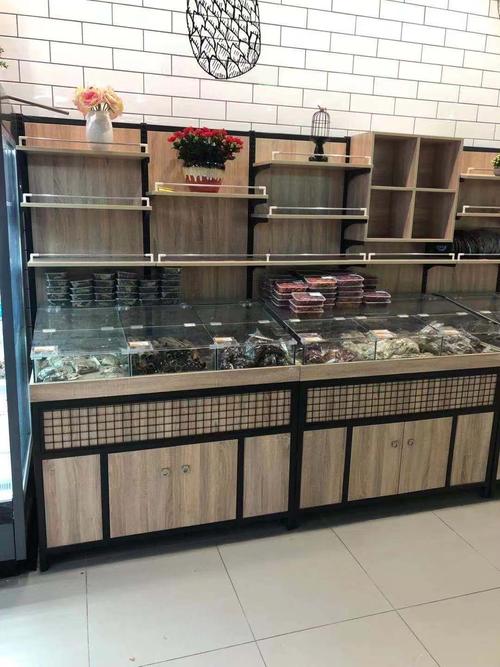 超市木质柜米斗米柜五谷杂粮展示柜干货展示架散货柜 钢木货架